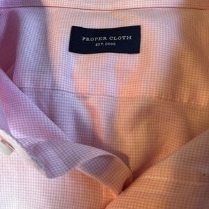 Proper Cloth Men's Pink Casual Button Down Shirt